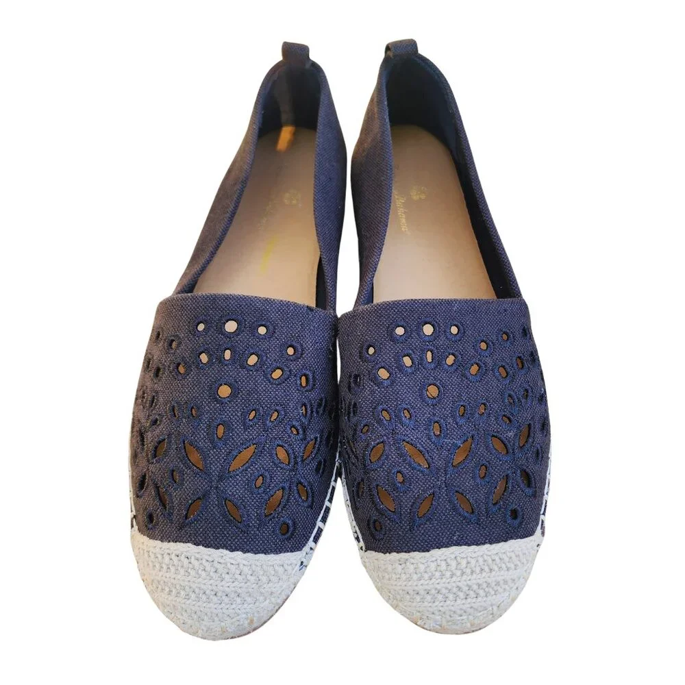Tommy Bahama Selena Black Espadrilles Flat Shoes,  Size 9‎